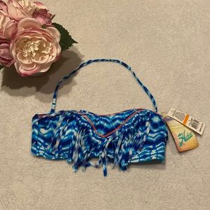 HOBIE Size S Fringed Bikini Top NWT